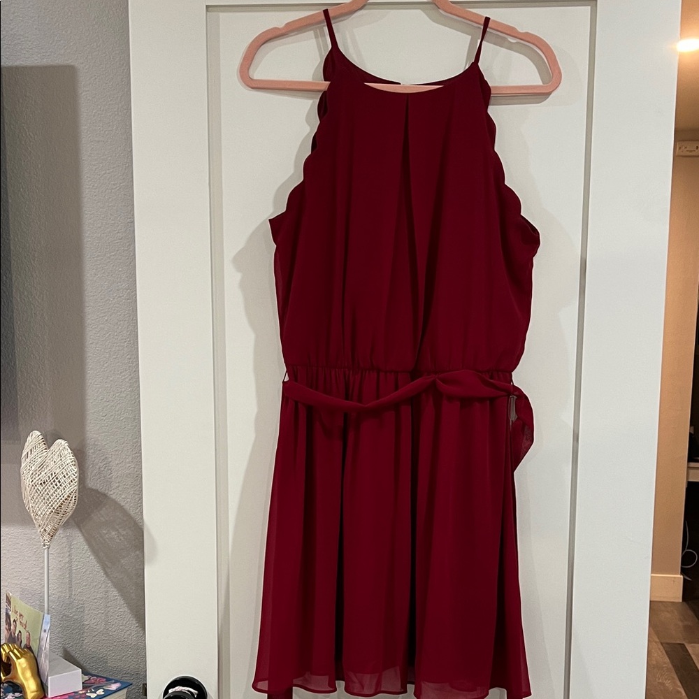 BCX Burgundy Midi Dress